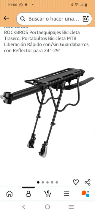Alforjas y Portabultos Bici 26-29'' Rockbros