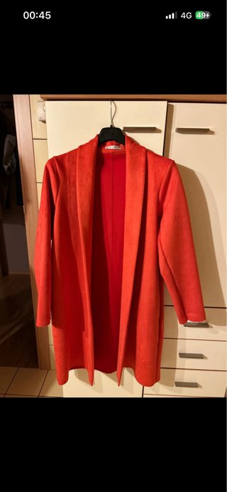 Cappotto leggero rosso taglia unica