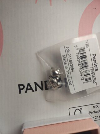 Pulsera Pandora con Charm Gato y corazón azul