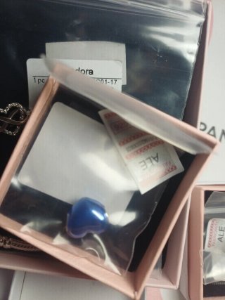 Pulsera Pandora con Charm Gato y corazón azul