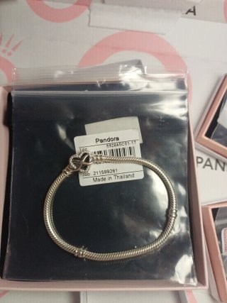 Pulsera Pandora con Charm Gato y corazón azul
