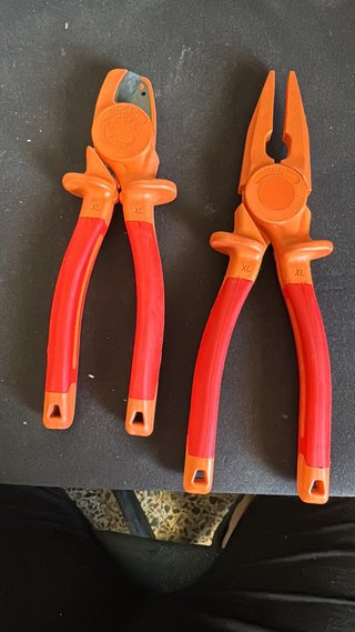 Alicates Aislados XL Naranja y Rojo