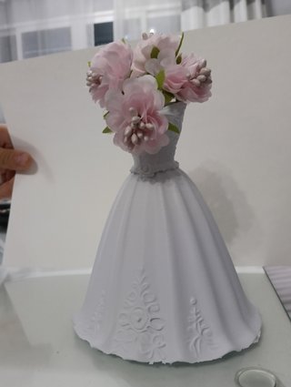Jarrón Vestido Novia Impresión 3D