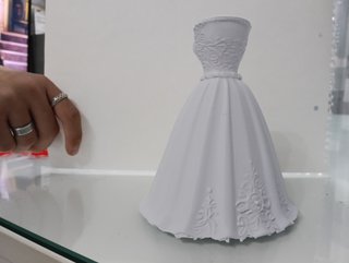 Jarrón Vestido Novia Impresión 3D