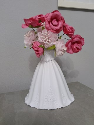 Jarrón Vestido Novia Impresión 3D