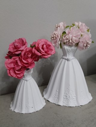 Jarrón Vestido Novia Impresión 3D