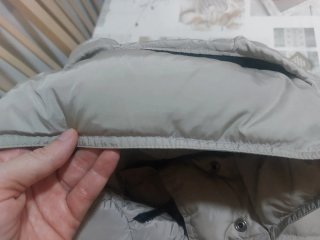 Abrigo de plumas beige