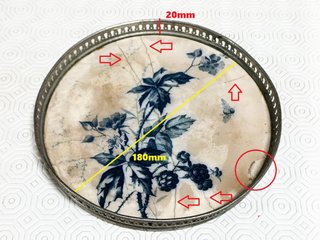 Bandeja alemã século XIX de gradinha em faiança