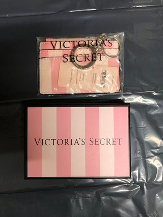 Tarjetero Victoria's Secret Rayas Rosas