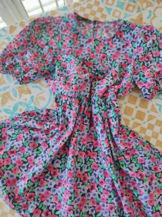 Vestido vintage Lefties floral talla L