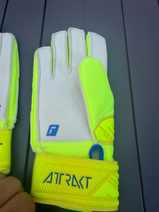 Reusch Attrakt Solid Junior guantes de portero niños amarillo azul