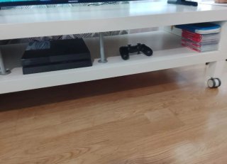 Mueble TV Ikea Lack Blanco con ruedas de regalo