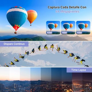 SIN ABRIR Cámara con WiFi 4K 64MP Pantalla 180°
