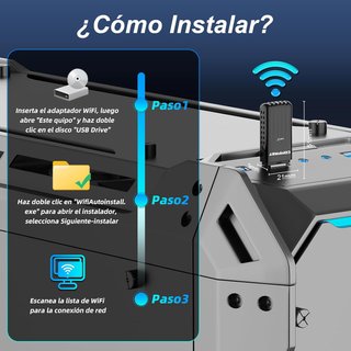 Adattatore USB WiFi 6 e Bluetooth 5.3 senza apertura
