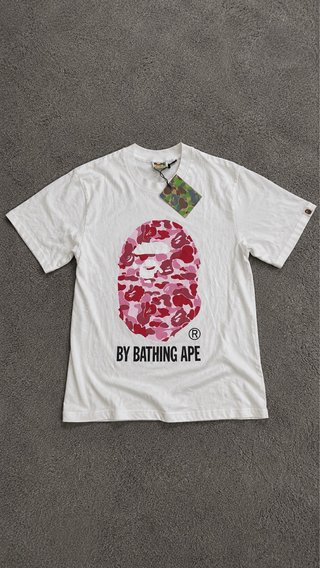 T-shirt BAPE S Bianco Rosa