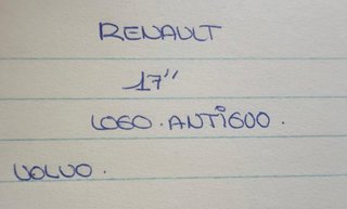 Tapacubos Renault 17 pulgadas