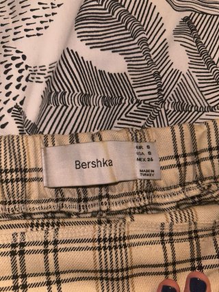 Falda pantalon de cuadros Bershka