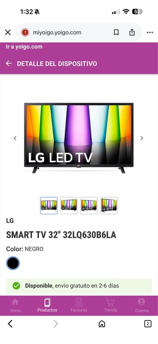 Smart TV LG 32 32LQ630B6LA Negro