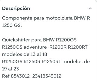 Quickshifter BMW R 1250 GS