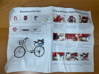 Asiento trasero para bicicleta de niño