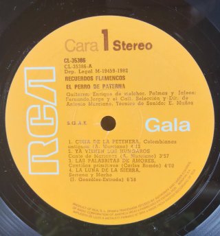Vinilo El Perro de Paterna - Recuerdos flamencos