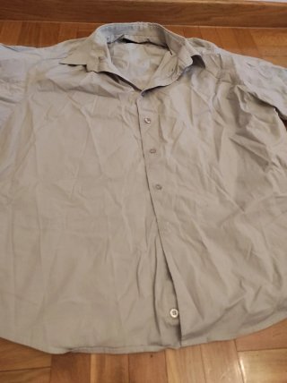 Camisa manga corta beige XXL