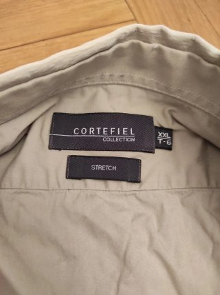 Camisa manga corta beige XXL