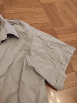 Camisa manga corta beige XXL