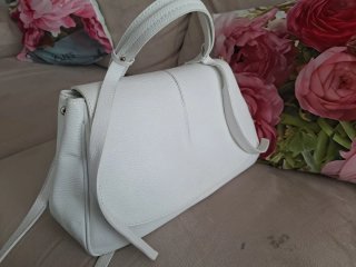 Borsa in pelle bianca