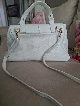Borsa in pelle bianca