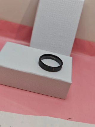 Anillo hombre acero inoxidable de titanio negro