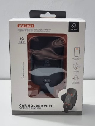 Soporte de movil Cargador Inalámbrico Coche WOOX