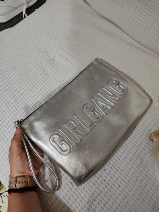 Bolso de mano plateado GIRL GANG