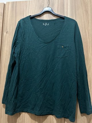 Camiseta UNI verde manga larga talla XXL