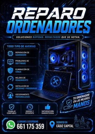 Reparo PC en Cádiz: 661175359. ¡Llama ya, hoy!