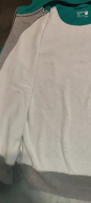 Sudadera XL Adidas Gris y Turquesa