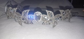 Cinturón fiesta pedrería plata