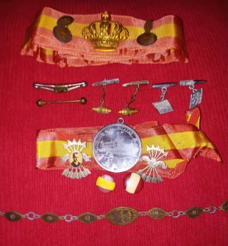 Lote Antiguo Complementos Uniforme Militar.