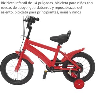 Bicicleta infantil roja 14 pulgadas