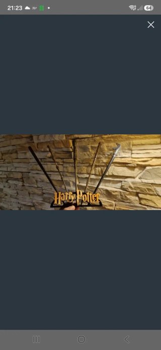 Soporte Varitas Harry Potter Dorado