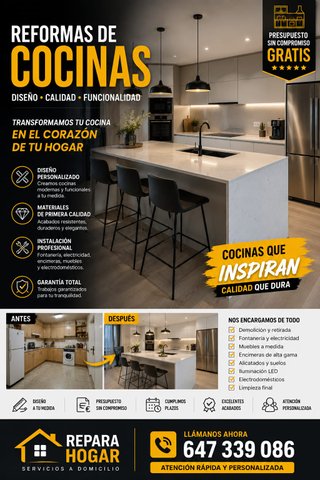 Reformas de cocinas: Diseño, Calidad y Funcionalid