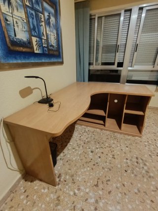 Escritorio de esquina madera claro