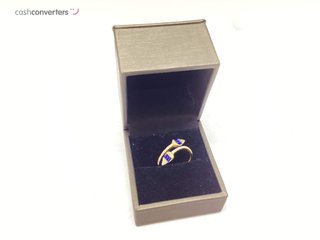 anillo oro 18k con piedra con circonita
