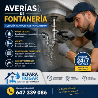 Servicios de Fontanería Urgente 24/7