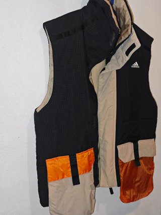 Gilet Adidas nero e arancione taglia M