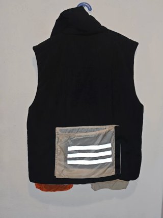 Gilet Adidas nero e arancione taglia M