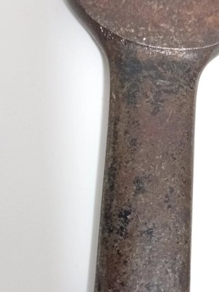 Antigua llave fija doble boca de forja 14-17