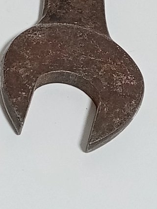 Antigua llave fija doble boca de forja 14-17