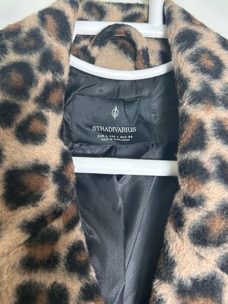 Stradivarius Abrigo Animal Print Leopardo Trendy