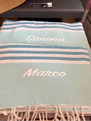 Telo mare personalizzato Simona Marco